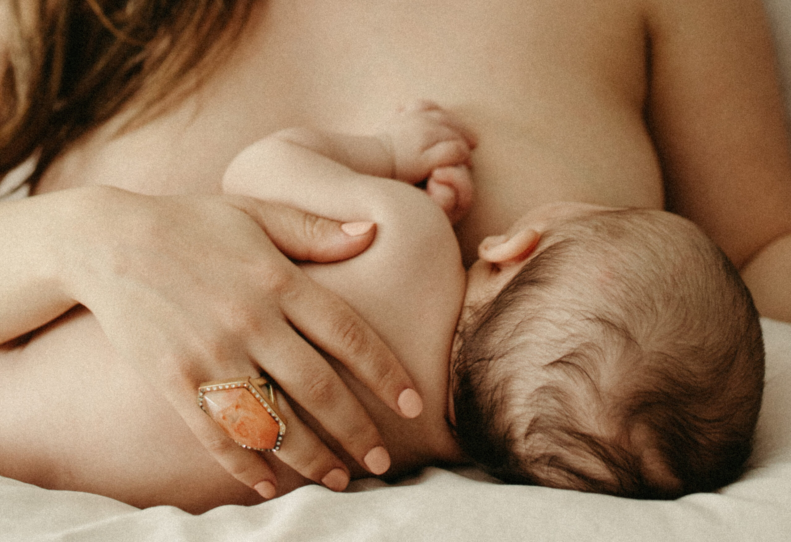 Mother breastfeeds her child in Cincinnati, Ohio