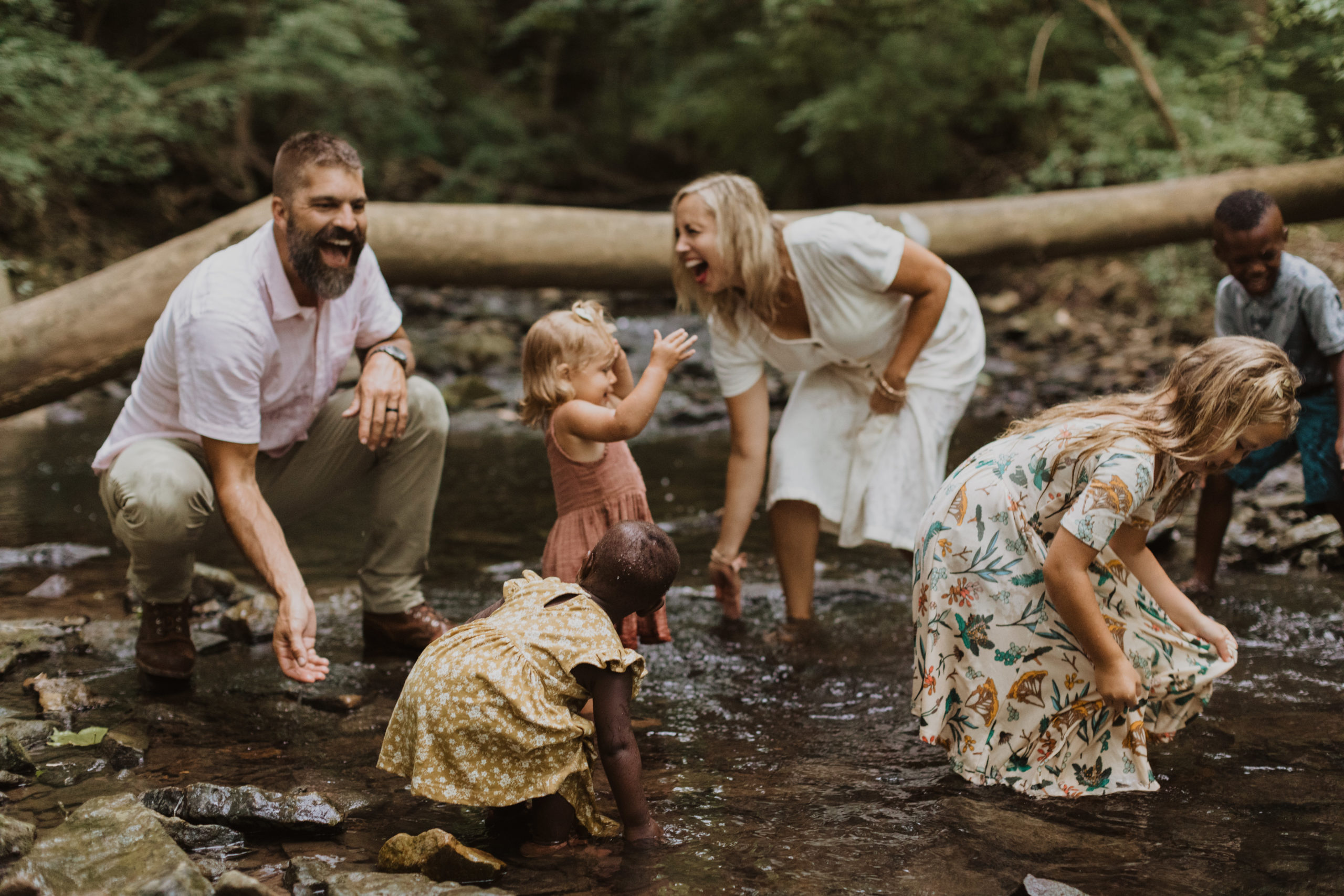 Blended family Lauren Neal Photography Adoptive family candid portrait in Columbus, Ohio
